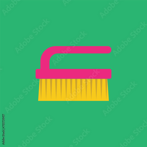 vector washing brush design, flat design isolated background. cleaning equipment design