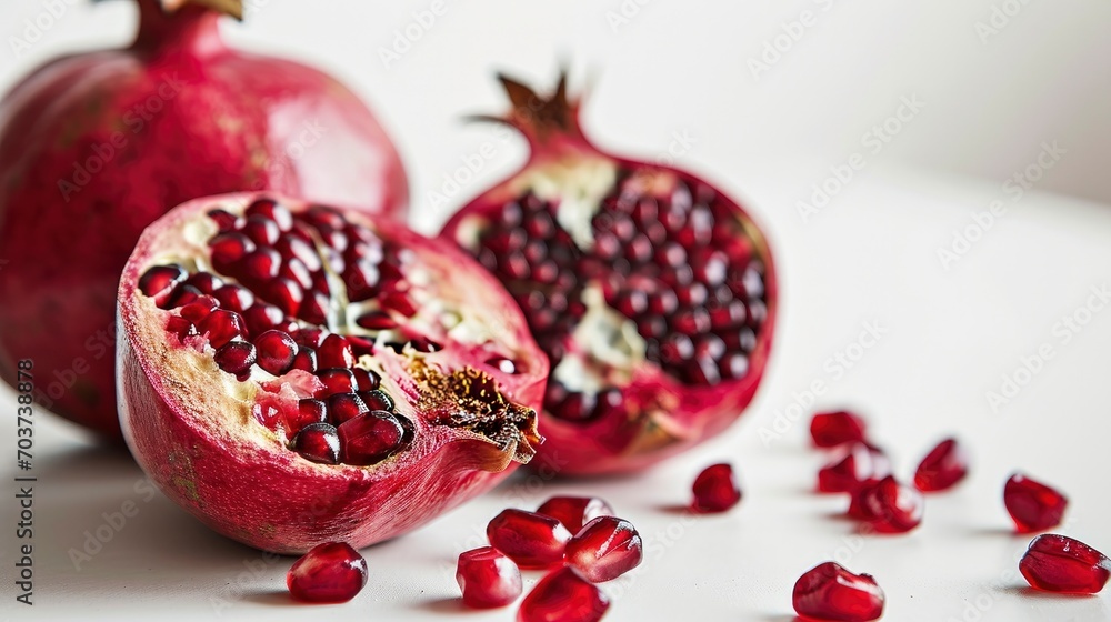 Pomegranate on white background Pomegranate on white background