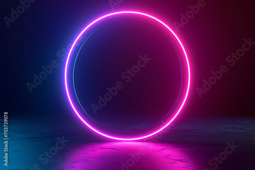 neon circle circular ring abstract photo