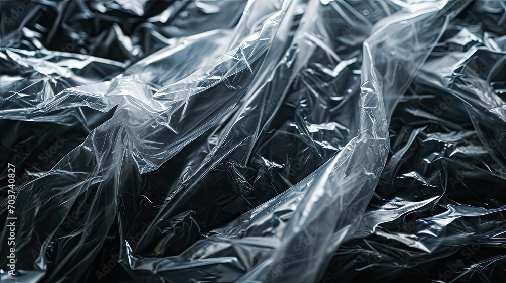 A close up of a black plastic bag with a white cat. Suitable for pet care, animal adoption, environmental awareness, and pet product branding design projects. A close up of a black plastic bag with a white cat. Suitable for pet care, animal adoption, environmental awareness, and pet product branding design projects.