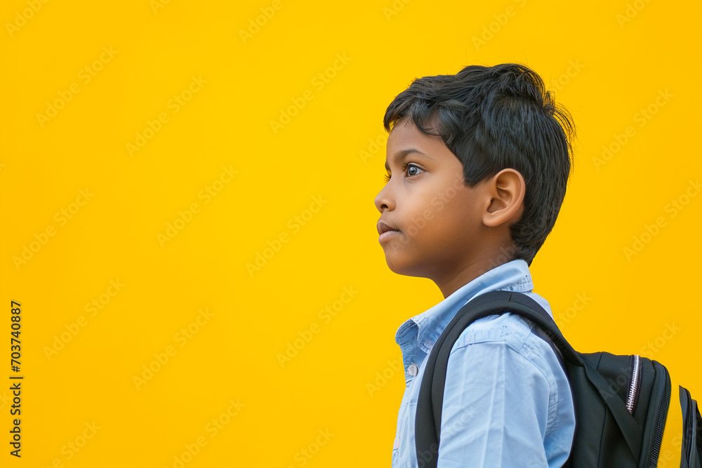 young school kid isolated on colour background young school kid isolated on colour background