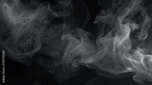 Obscure Elegance: Smoke and Illuminated Clouds Create Abstract Minimal Background