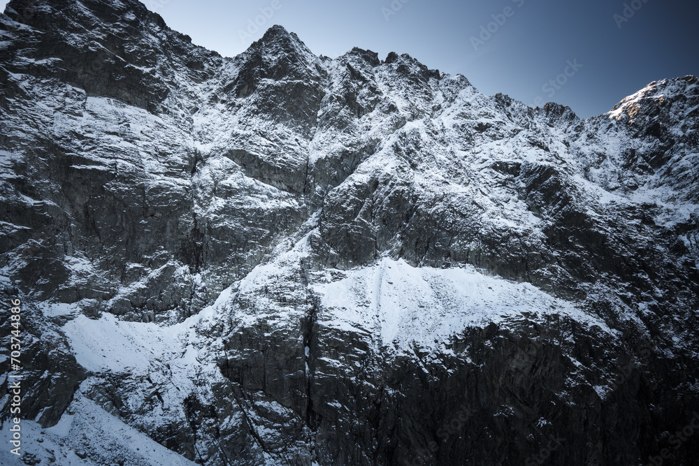 Obraz premium Ściana górska, wspinaczka.