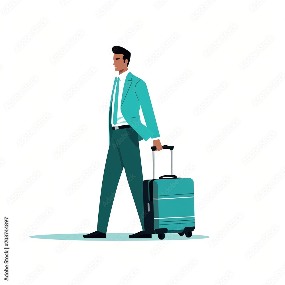 Businessman with luggage Businessman with luggage