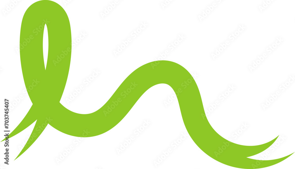 Green Awareness Ribbon Decoration Green Awareness Ribbon Decoration