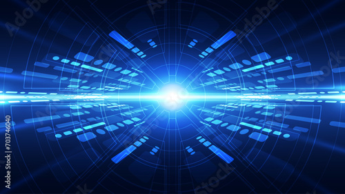 Abstract futuristic digital technology background. Illustration Vector