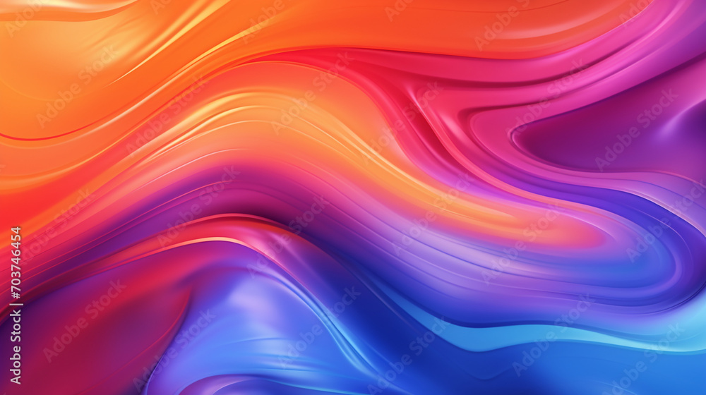 Obraz premium Vibrant Liquid Harmony: Gradient Colorful Abstract Background for Mobile Screen Luxury