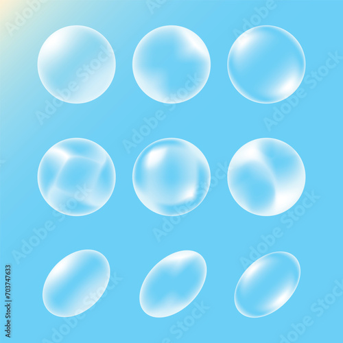 transparent bubble water vector design