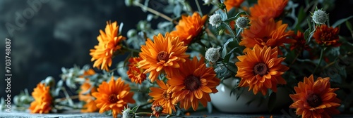 Mexican Sunflowers Vase White Background Spring, Banner Image For Website, Background, Desktop Wallpaper