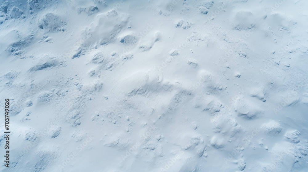 Top-View Snowscape: Texture Perfect for Background