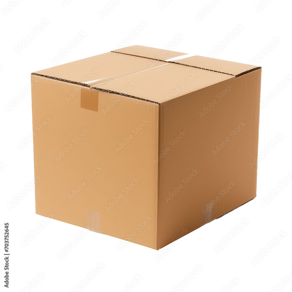cardboard box isolated on white background cutout cardboard box isolated on white background cutout