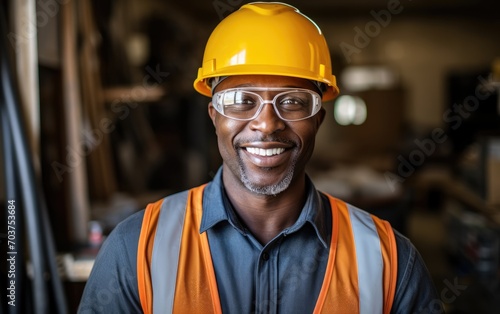 Professional smiling constr...