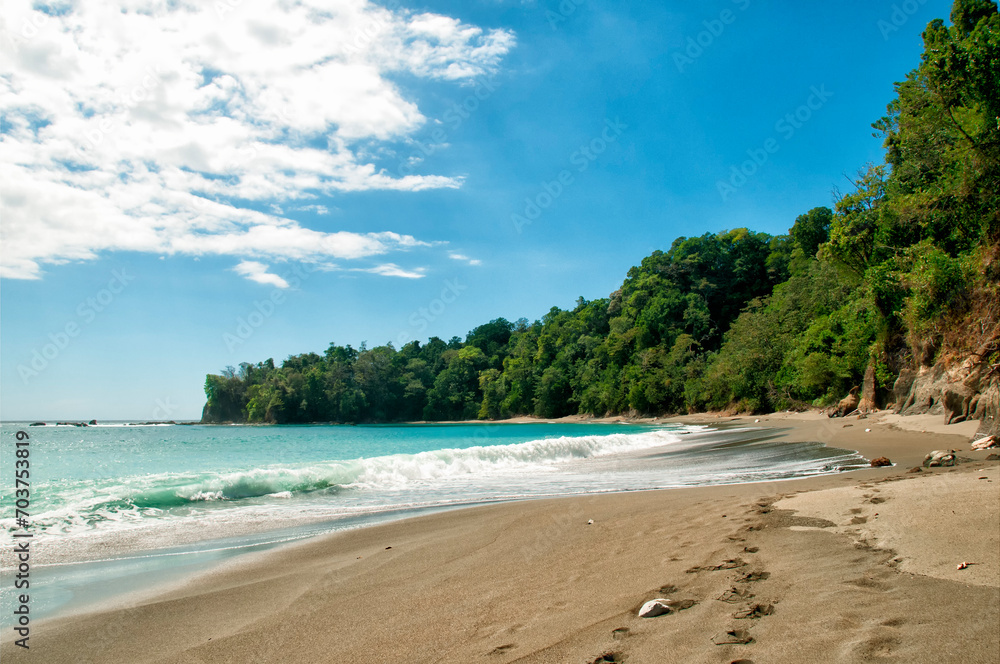 Costa Rica, Central America - wild coast of Pacific Ocean, Corcovado National Park, Osa Peninsula, Puntarenas province