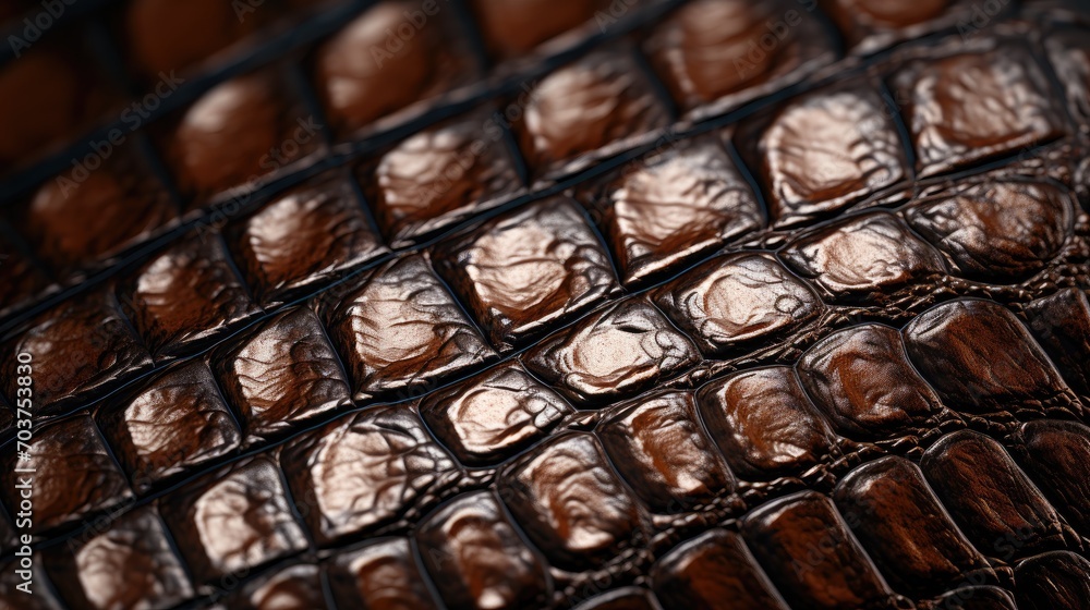 Obraz premium Macro detail to a crocodile skin, wildlife concept