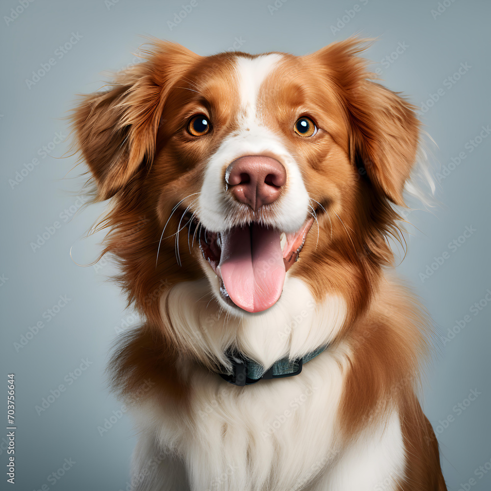 A Happy Red and White Dog