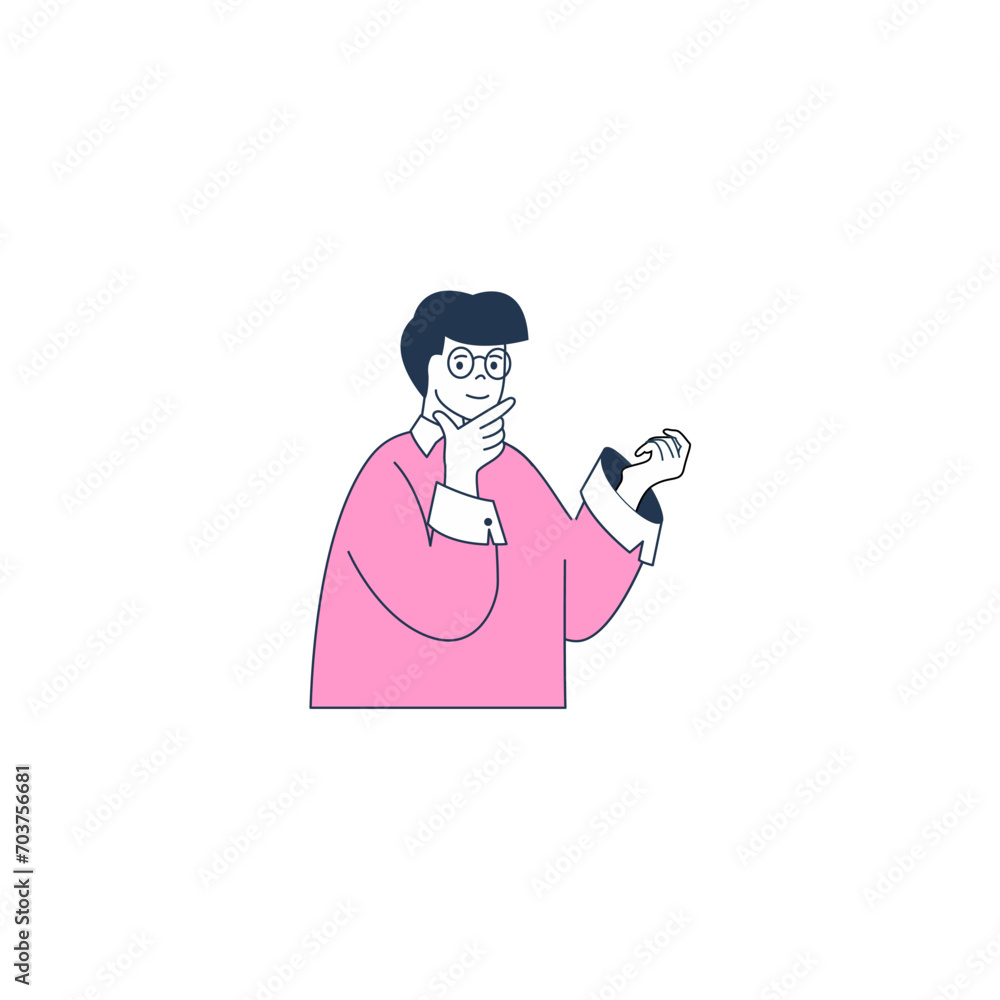 vector of people in pink clothes business elements vector of people in pink clothes business elements