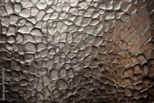 Steel surface with hammered effect and deep shadows, for texture or background.