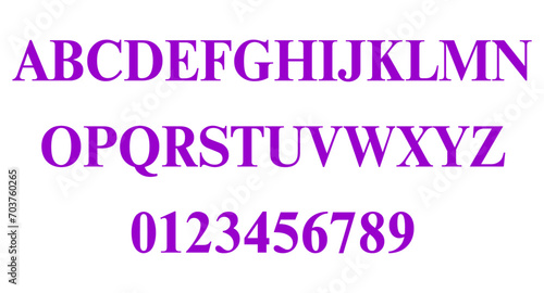 Letters of NimbusRomDGR Font Alphabet and Punctuation Marks and Various Symbols in the form of Squeezed Cream in White on background.