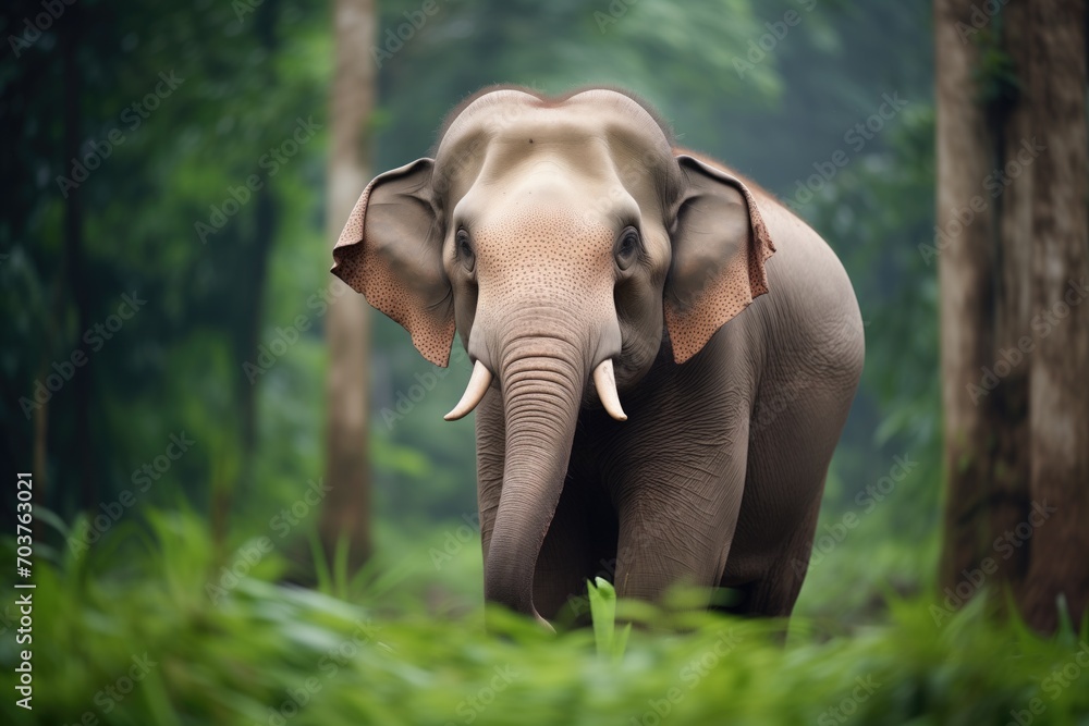 bornean elephant with flapping ears