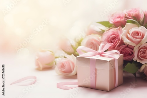 elegant-pink-gift-and-rose-bouquet © JD
