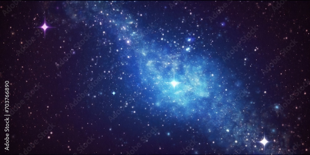 Obraz premium Galaxy with star and noise blue background