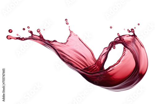 Obraz na plátně Splash and splash of red wine isolated on white background