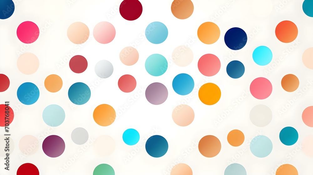 Abstract Background of minimalistic Circles in multiple Colors. Artistic Wallpaper