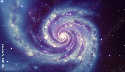Space background with spiral galaxy