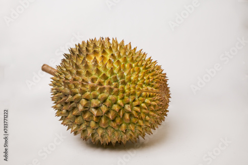 Durian isolated on white background.