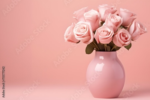 Elegance in Pink: Roses in a Vase