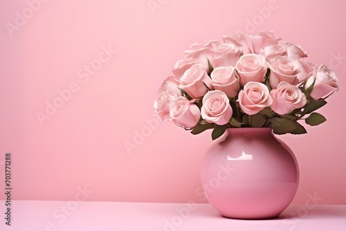 Elegance in Pink: Roses in a Vase