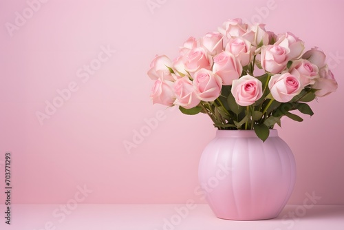 Elegance in Pink: Roses in a Vase