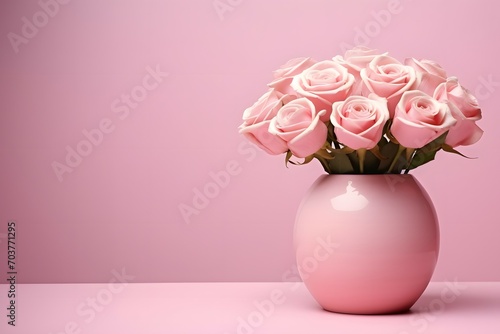 Elegance in Pink: Roses in a Vase