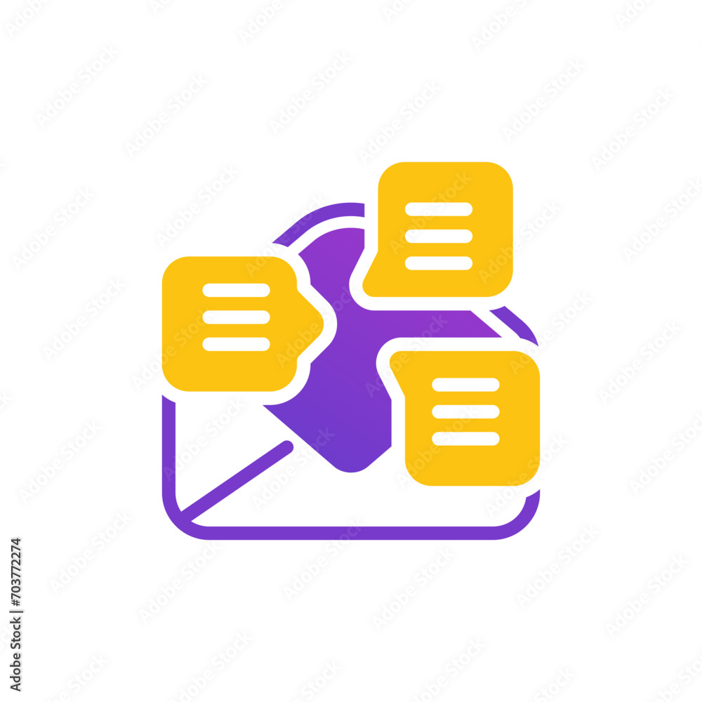 Ready-to-use unique modern message icons with changeable colors. Ready-to-use unique modern message icons with changeable colors.