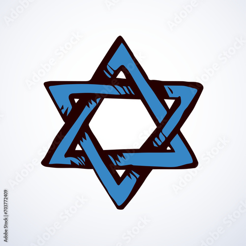Jewish holiday symbol. Vector drawing