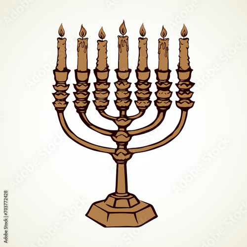 Menorah. Vector drawing