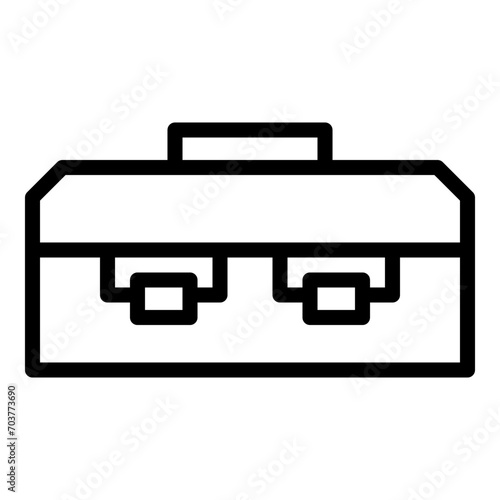 Tool box icon or logo illustration outline black style
