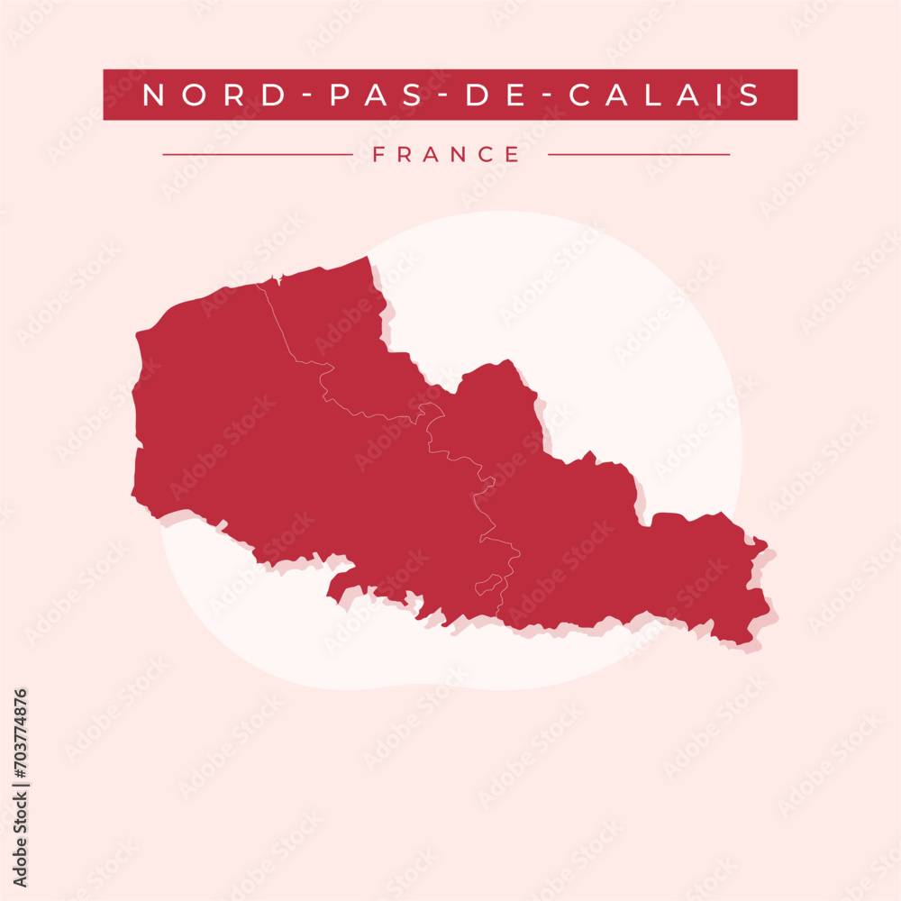 Vector illustration vector of Nord-Pas-de-Calais map France Vector illustration vector of Nord-Pas-de-Calais map France