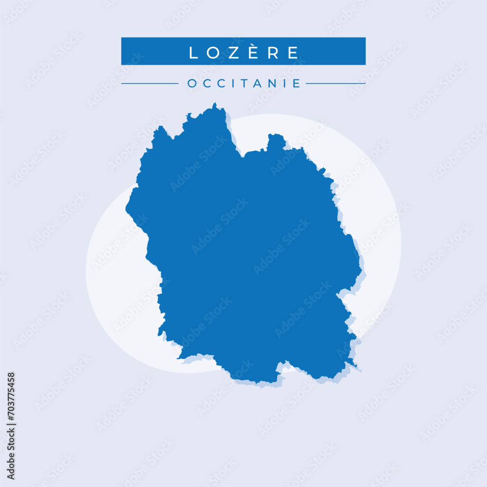 Vector illustration vector of Occitanie map France Vector illustration vector of Occitanie map France