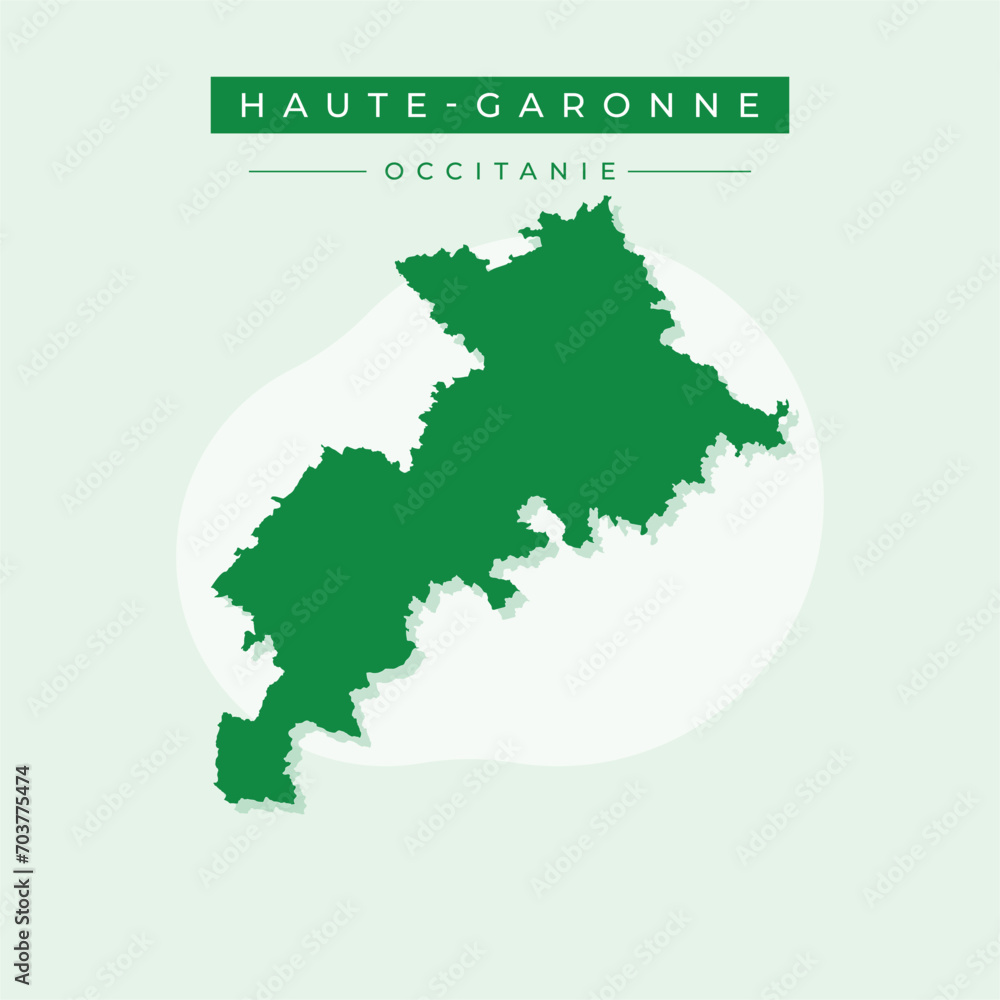Vector illustration vector of Haute-Garonne map France
