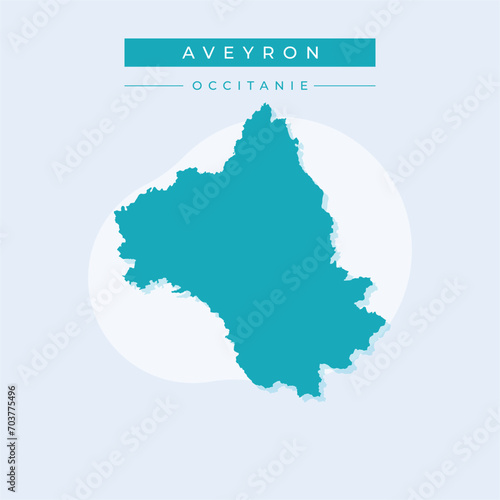 Vector illustration vector of Aveyron map France