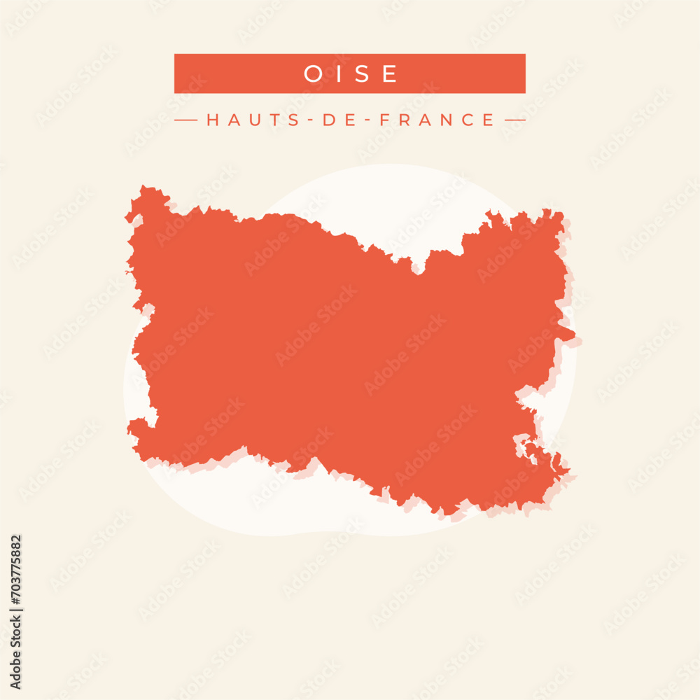 Vector illustration vector of Oise map France Vector illustration vector of Oise map France
