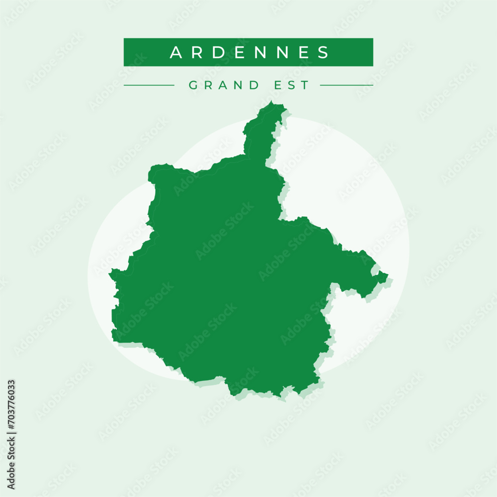 Vector illustration vector of Ardennes map France
