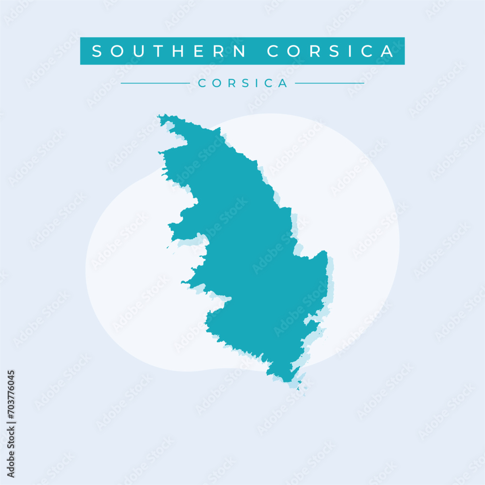 Vector illustration vector of Southern Corsica map France