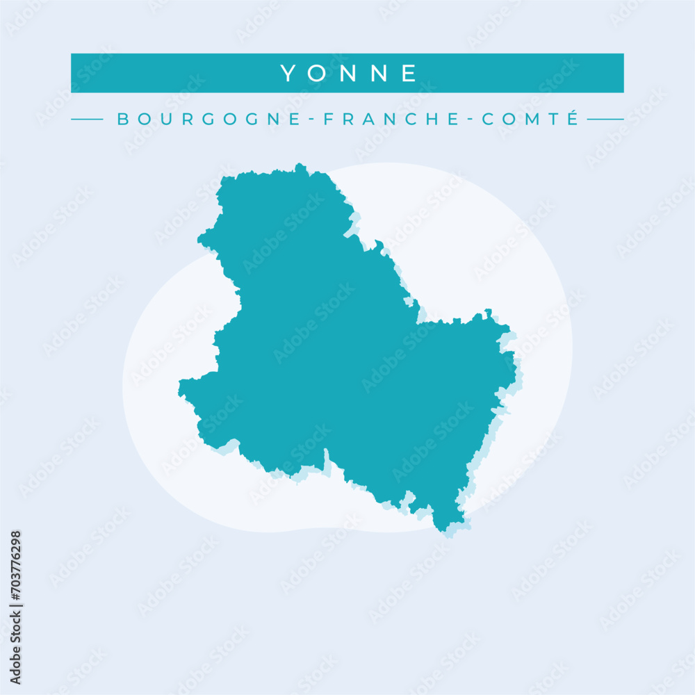 Vector illustration vector of Yonne map France
