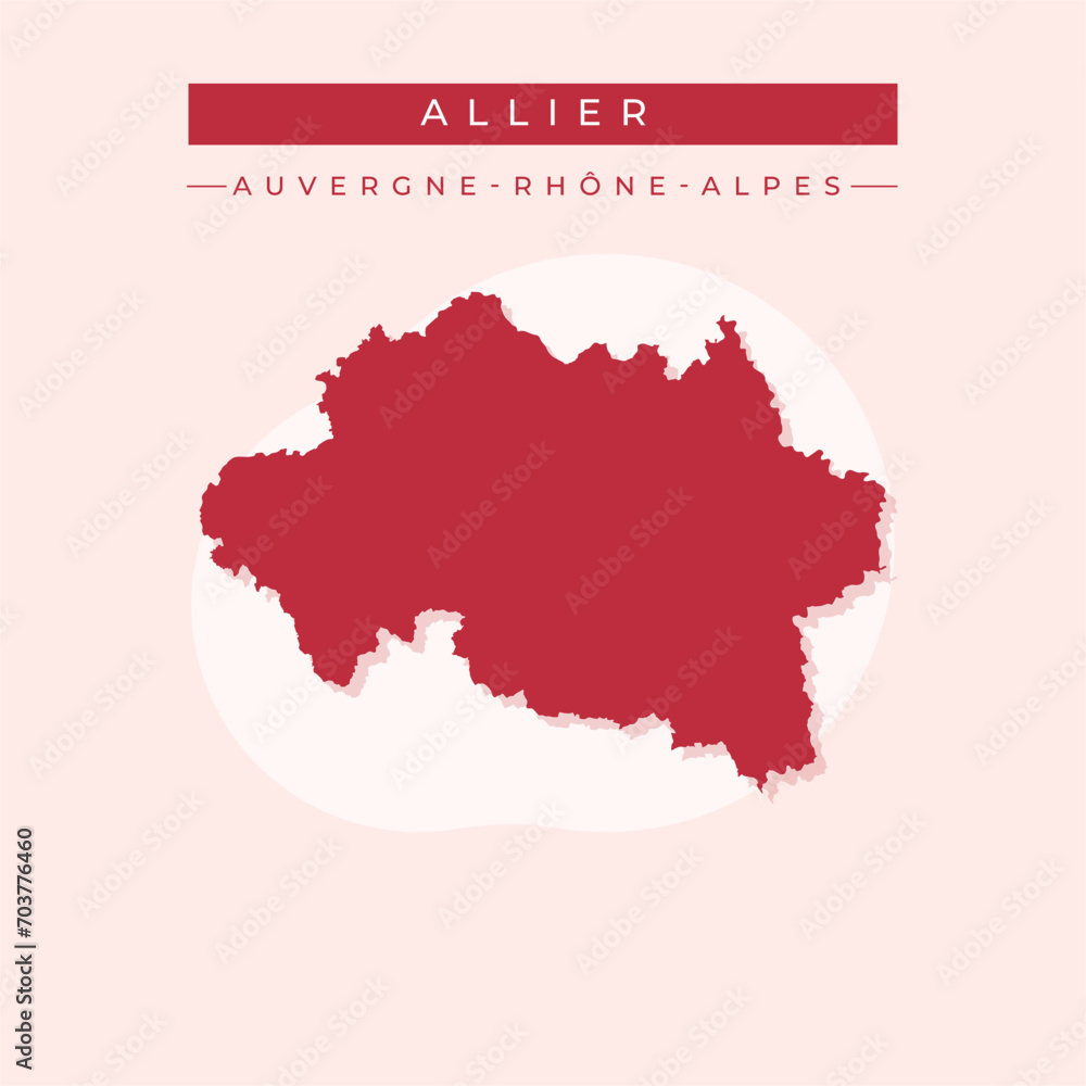 Vector illustration vector of Allier map France Vector illustration vector of Allier map France