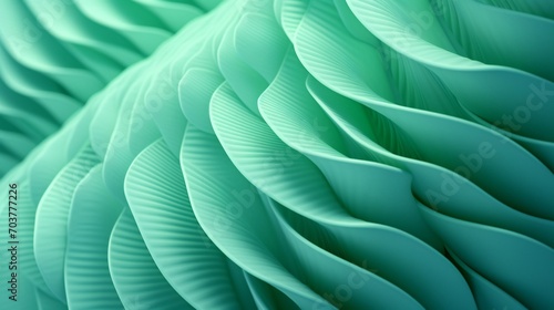 In the close view of a delicately serrated fern leaf, calming green hues intertwine, creating a soothing visual cadence