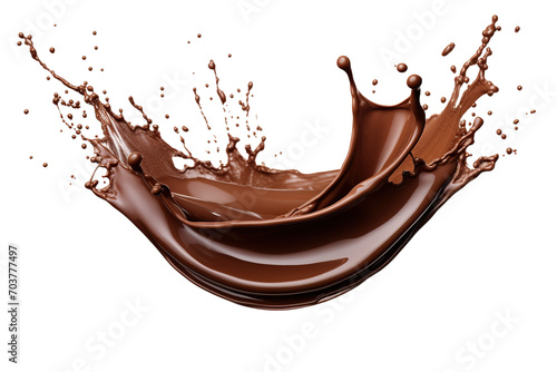 Chocolate splash Isolated on transparent background