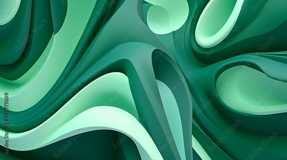 Fototapeta premium In the fluid and flowing forms of a Monstera leaf up close, calming rhythms emerge