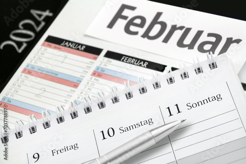 Deutscher Kalender Datum 11. Februar 2024  Sonntag